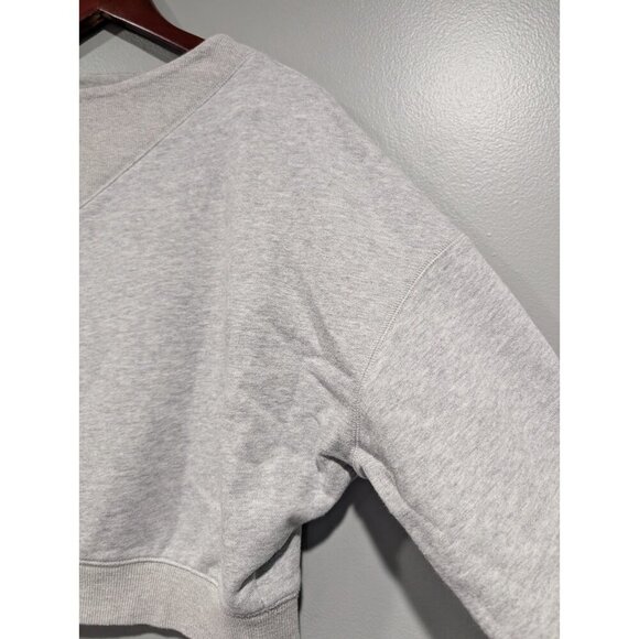 Postmark Anthropologie Gray Cropped Boxy Sweatshirt Casual Women's Size Small - Picture 13 of 15
